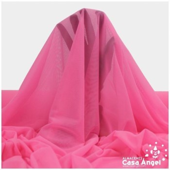 TUL ELÁSTICO ROSA OSCURO LISO 150cm