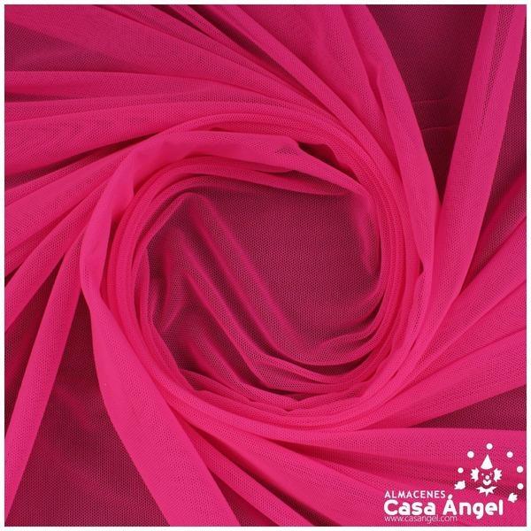 TUL ELÁSTICO FUCSIA FLÚOR LISO 150cm