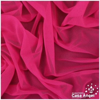TUL ELÁSTICO FUCSIA FLÚOR LISO 150cm
