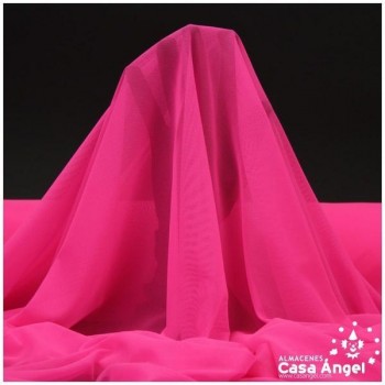 TUL ELÁSTICO FUCSIA FLÚOR LISO 150cm