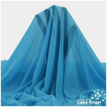 TUL ELÁSTICO TURQUESA LISO 150cm