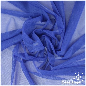 TUL ELÁSTICO AZUL LISO 150cm