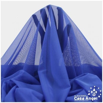 TUL ELÁSTICO AZUL LISO 150cm