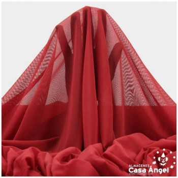 TUL ELÁSTICO BURDEOS LISO 150cm