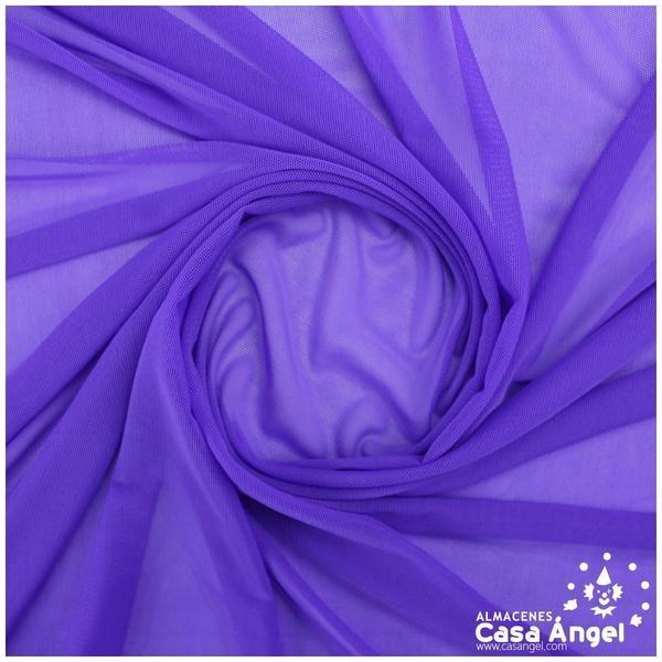TUL ELÁSTICO MORADO LISO 150cm