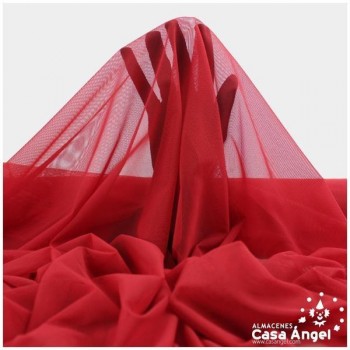 TUL ELÁSTICO ROJO SANGRE LISO 150cm
