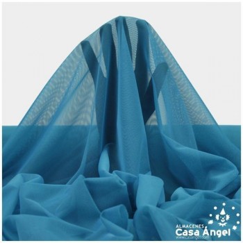 TUL ELÁSTICO TURQUESA OSCURO LISO 150cm