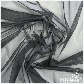 TUL ELÁSTICO NEGRO LISO 150cm
