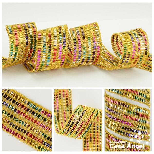 PASAMANERÍA HILO DORADO LÁMINA ACETATO 3cm
