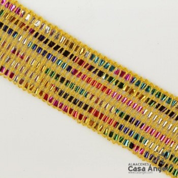 PASAMANERÍA HILO DORADO LÁMINA ACETATO 3cm