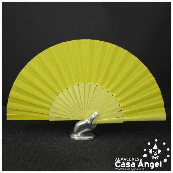 ABANICO PERICÓN MADERA AMARILLO CLARO 59cm