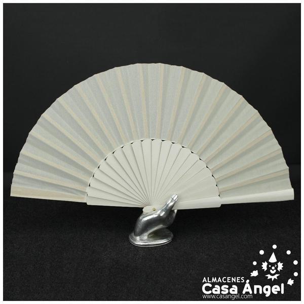 ABANICO PERICÓN MADERA MARFIL 59cm