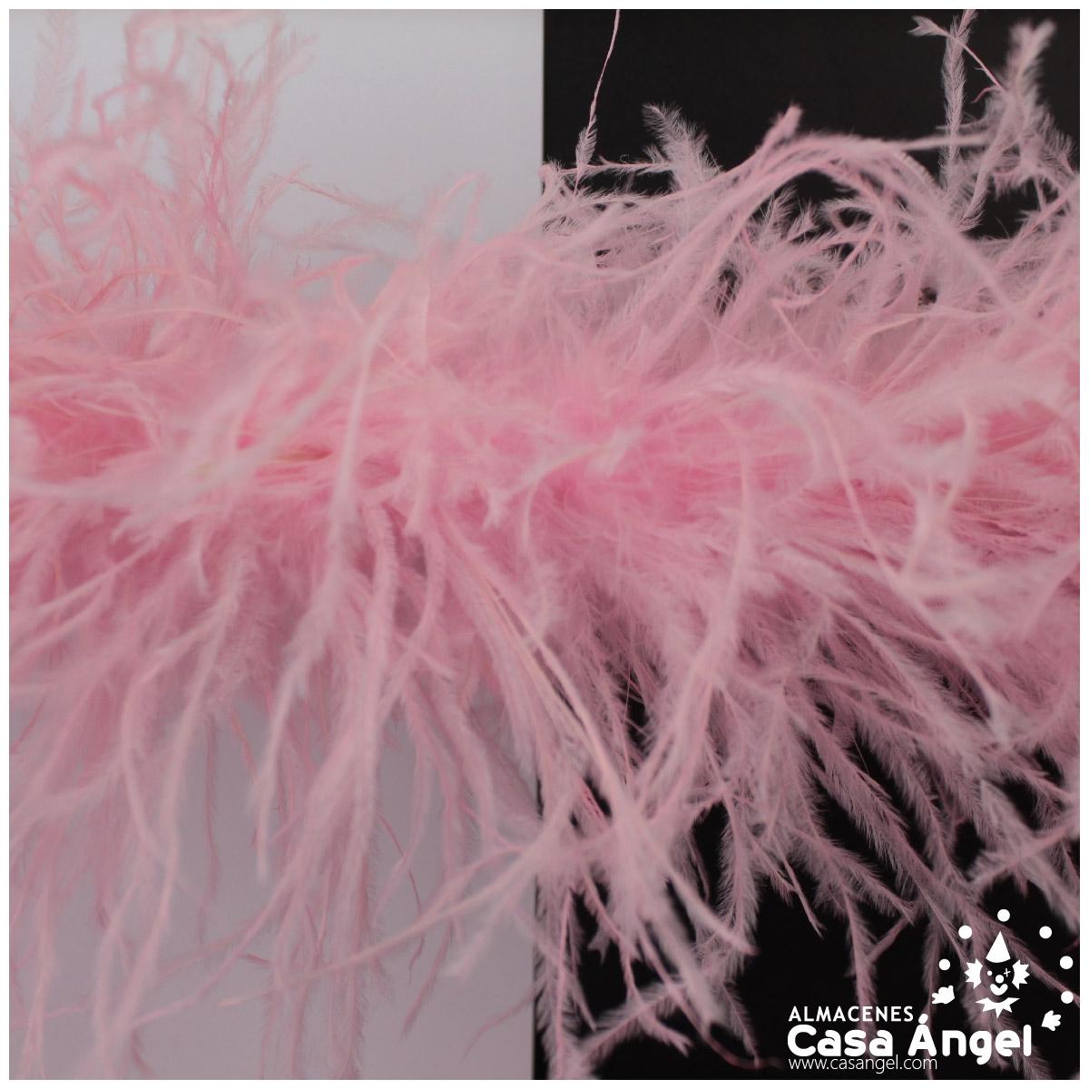 Boas de plumas de avestruz de 4 capas, más de 20 colores para recoger (rosa  bebé)