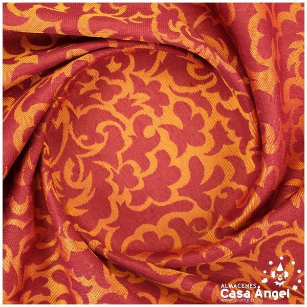 TELA JACQUARD NARANJA Y ROJO SERIE BRENDA 280cm