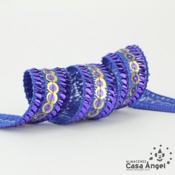 PASAMANERÍA DOBLE LENTEJUELA RIBETE RELIEVE 2cm