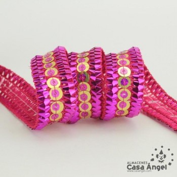 PASAMANERÍA DOBLE LENTEJUELA RIBETE RELIEVE 2cm