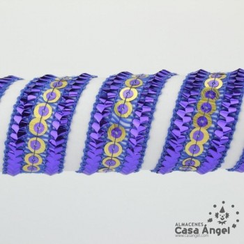PASAMANERÍA DOBLE LENTEJUELA RIBETE RELIEVE 2cm