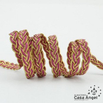 TRENZA METALIZADA BICOLOR 10mm