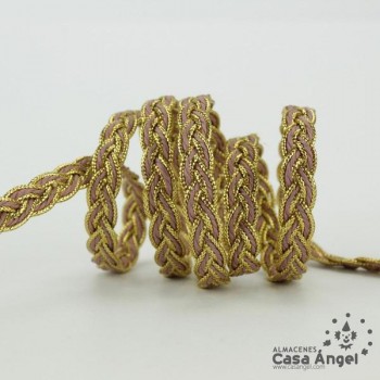 TRENZA METALIZADA BICOLOR 10mm