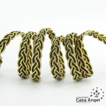 TRENZA METALIZADA BICOLOR 10mm