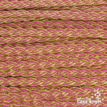 TRENZA METALIZADA BICOLOR 10mm