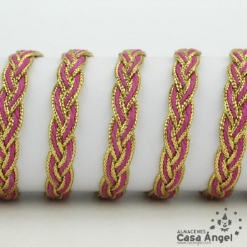 TRENZA METALIZADA BICOLOR 10mm