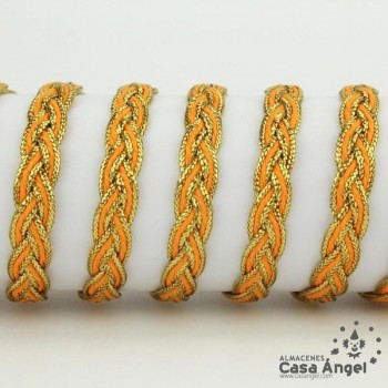 TRENZA METALIZADA BICOLOR 10mm