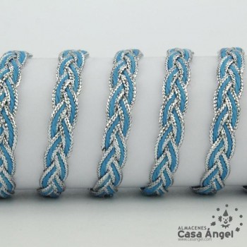 TRENZA METALIZADA BICOLOR 10mm