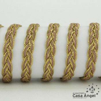 TRENZA METALIZADA BICOLOR 10mm