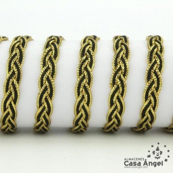 TRENZA METALIZADA BICOLOR 10mm