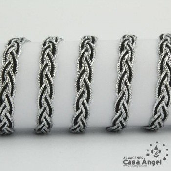 TRENZA METALIZADA BICOLOR 10mm