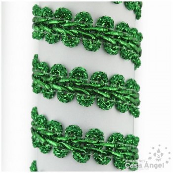 PASAMANERÍA METALIZADA BORDADO ESPIGA BRILLO EXTRA 12mm