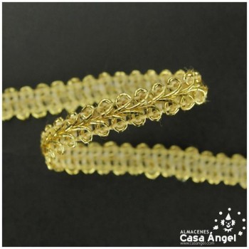 PASAMANERÍA METALIZADA BORDADO ESPIGA 8mm