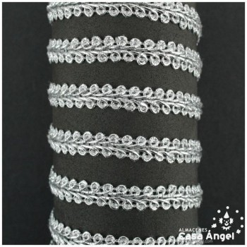 PASAMANERÍA METALIZADA BORDADO ESPIGA 8mm