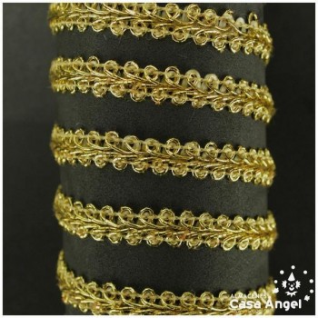 PASAMANERÍA METALIZADA BORDADO ESPIGA 8mm