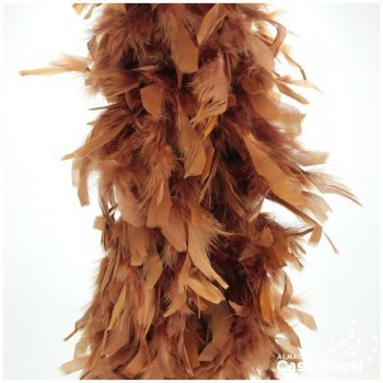 BOA DE PLUMAS DE PAVO 190cm COBRE 80gr