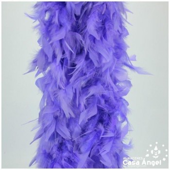 BOA DE PLUMAS DE PAVO 190cm LILA 80gr