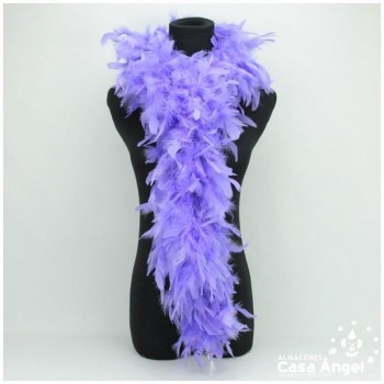 BOA DE PLUMAS DE PAVO 190cm LILA 80gr