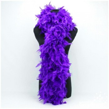 BOA DE PLUMAS DE PAVO 190cm MORADAS 80gr