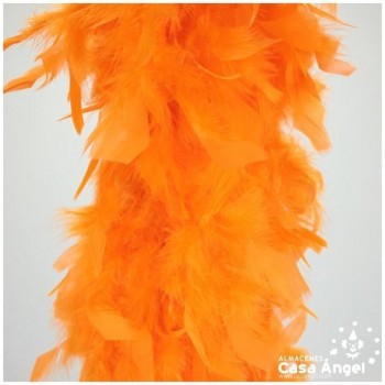 BOA DE PLUMAS DE PAVO 190cm NARANJAS 80gr