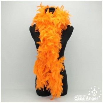 BOA DE PLUMAS DE PAVO 190cm NARANJAS 80gr