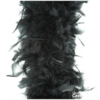 BOA DE PLUMAS DE PAVO 190cm NEGRA 80gr