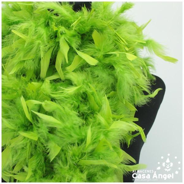 BOA DE PLUMAS DE PAVO 190cm PISTACHO 80gr