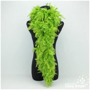 BOA DE PLUMAS DE PAVO 190cm PISTACHO 80gr