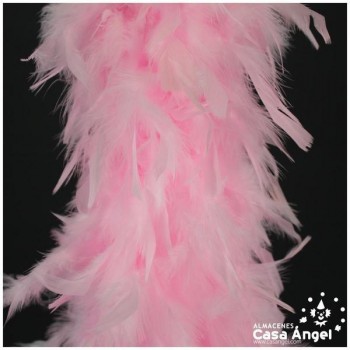BOA DE PLUMAS DE PAVO 190cm ROSA 80gr