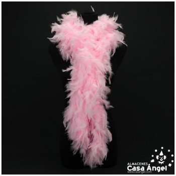 BOA DE PLUMAS DE PAVO 190cm ROSA 80gr