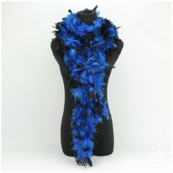 BOA DE PLUMAS 190cm AZUL CON PUNTA NEGRA 80gr