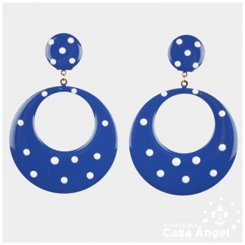 PENDIENTES DE ARO DE METAL ESMALTADO CON TOPOS