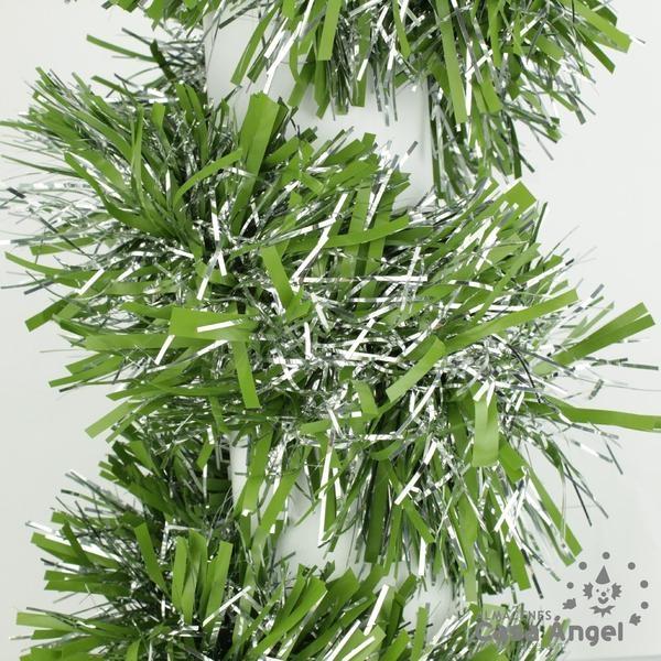 ESPUMILLÓN NAVIDAD VERDE Y PLATA 200cm