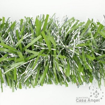 ESPUMILLÓN NAVIDAD VERDE Y PLATA 200cm